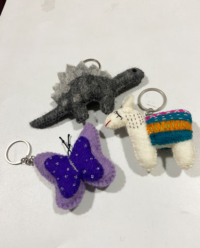 Nepalese-Felt-Key-Rings