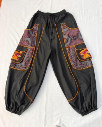 Mushroom Embroidery Cotton Pants