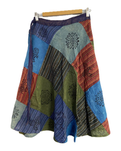 Nepalese-Skirts,-Himalayan-Skirts,-Handmade-Clothing