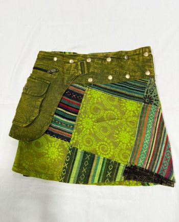 Cotton Patchwork Short Skirts