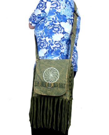 Stonewashed Cotton Tassel Bags