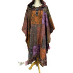 Full Patchwork Cotton Long Ponchos