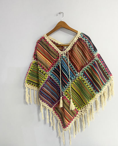 Patch-Ponchos,-Womens-Hippie-Clothing