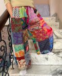 Silk-Patchwork-Pants