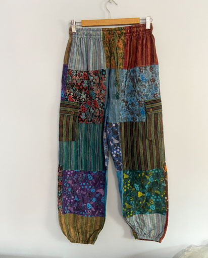 Nepalese-Clothing,-Hippie-Pants,-Cotton-Trousers