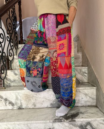 Patchwork Silk Trousers