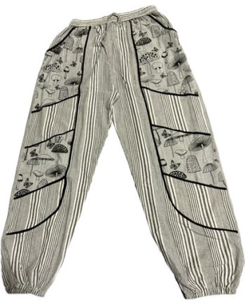 Mushroom Loose Cotton Trousers
