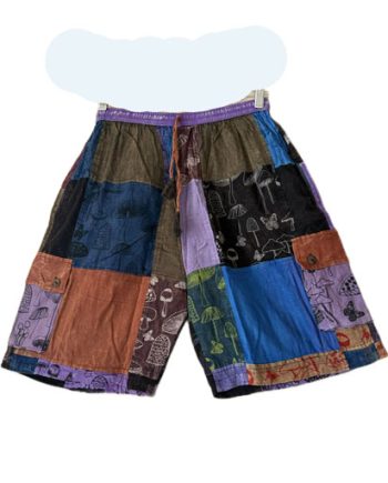 Patchwork Cotton Half Pants