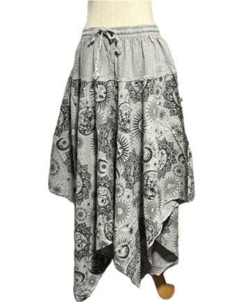 Long Cotton Pixie Skirts