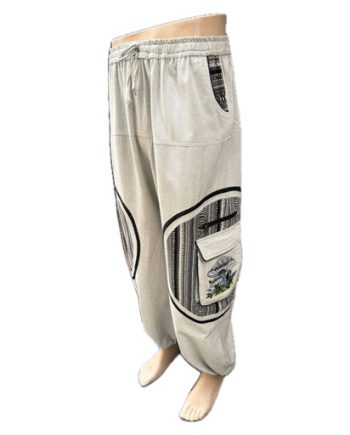 Mushroom Embroidery Cotton Trousers